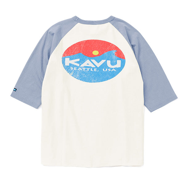 カブー メンズ サーフロゴ ベースボール Tシャツ